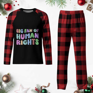 Big Fan Of Human Rights Plaid Pajama Set Social Justice Equality Activist TS10 Buffalo Plaid Print Your Wear
