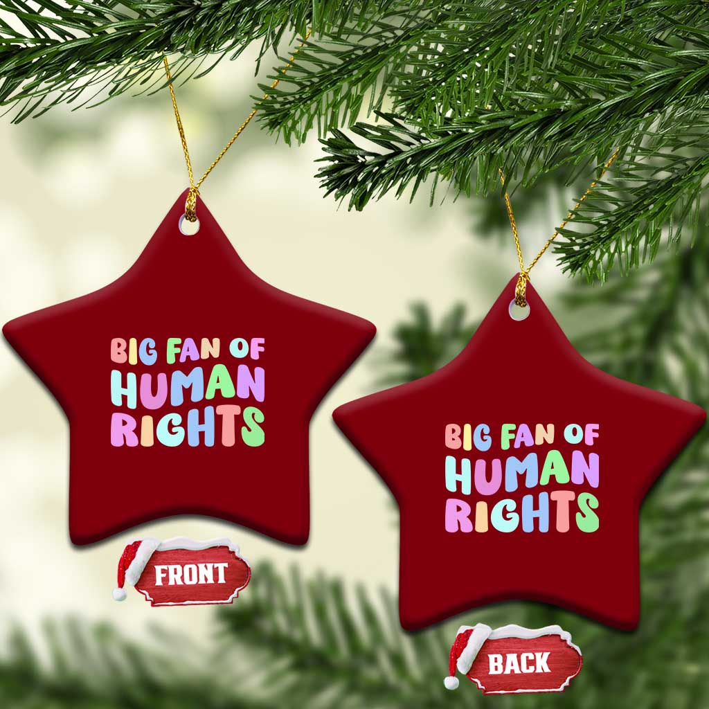Big Fan Of Human Rights Ceramic Ornament Social Justice Equality Activist TS10 Print Your Wear
