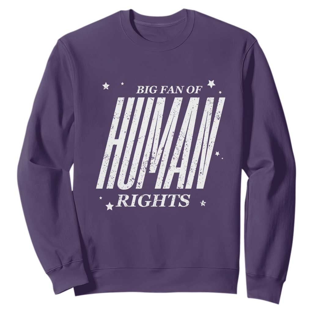 Big Fan Of Human Rights Sweatshirt Equality Activist TS10 Purple Print Your Wear