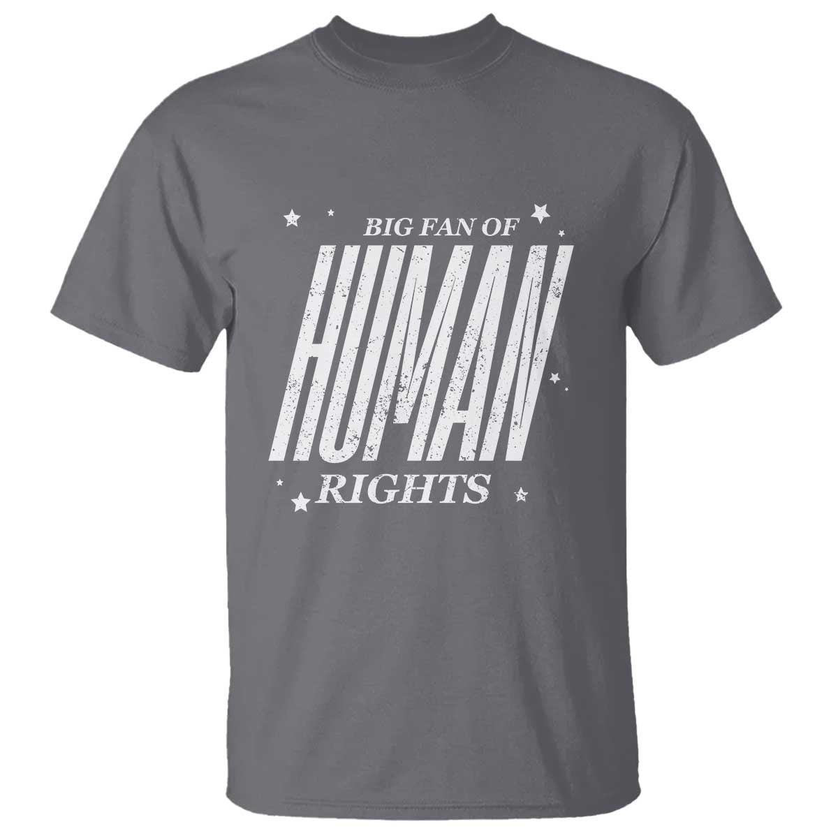 Big Fan Of Human Rights T Shirt Equality Activist TS10 Charcoal Print Your Wear