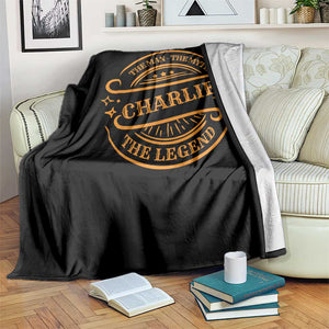 Charlie Kirk Memorial Throw Blanket Vintage The Man The Myth The Legend TS10 Print Your Wear