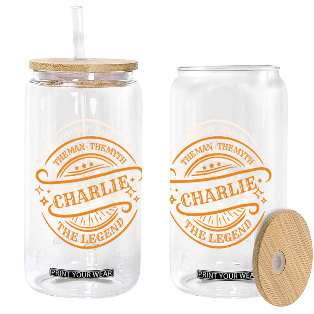 Charlie Kirk Memorial Glass Can Vintage The Man The Myth The Legend TS10 Print Your Wear