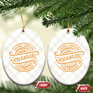 Charlie Kirk Memorial Ceramic Ornament Vintage The Man The Myth The Legend TS10 Print Your Wear