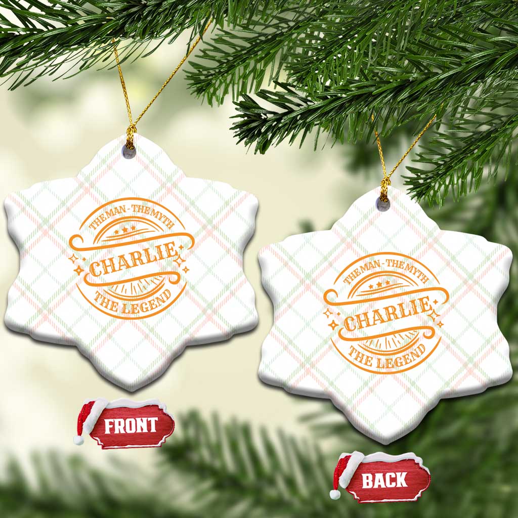 Charlie Kirk Memorial Ceramic Ornament Vintage The Man The Myth The Legend TS10 Print Your Wear