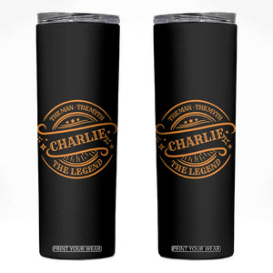 Charlie Kirk Memorial Skinny Tumbler Vintage The Man The Myth The Legend TS10 Black Print Your Wear