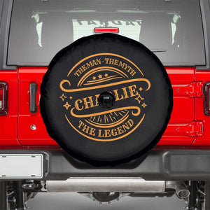 Charlie Kirk Memorial Spare Tire Cover Vintage The Man The Myth The Legend TS10 Black Print Your Wear