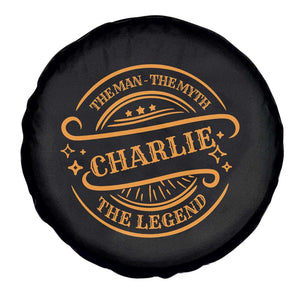 Charlie Kirk Memorial Spare Tire Cover Vintage The Man The Myth The Legend TS10 Print Your Wear
