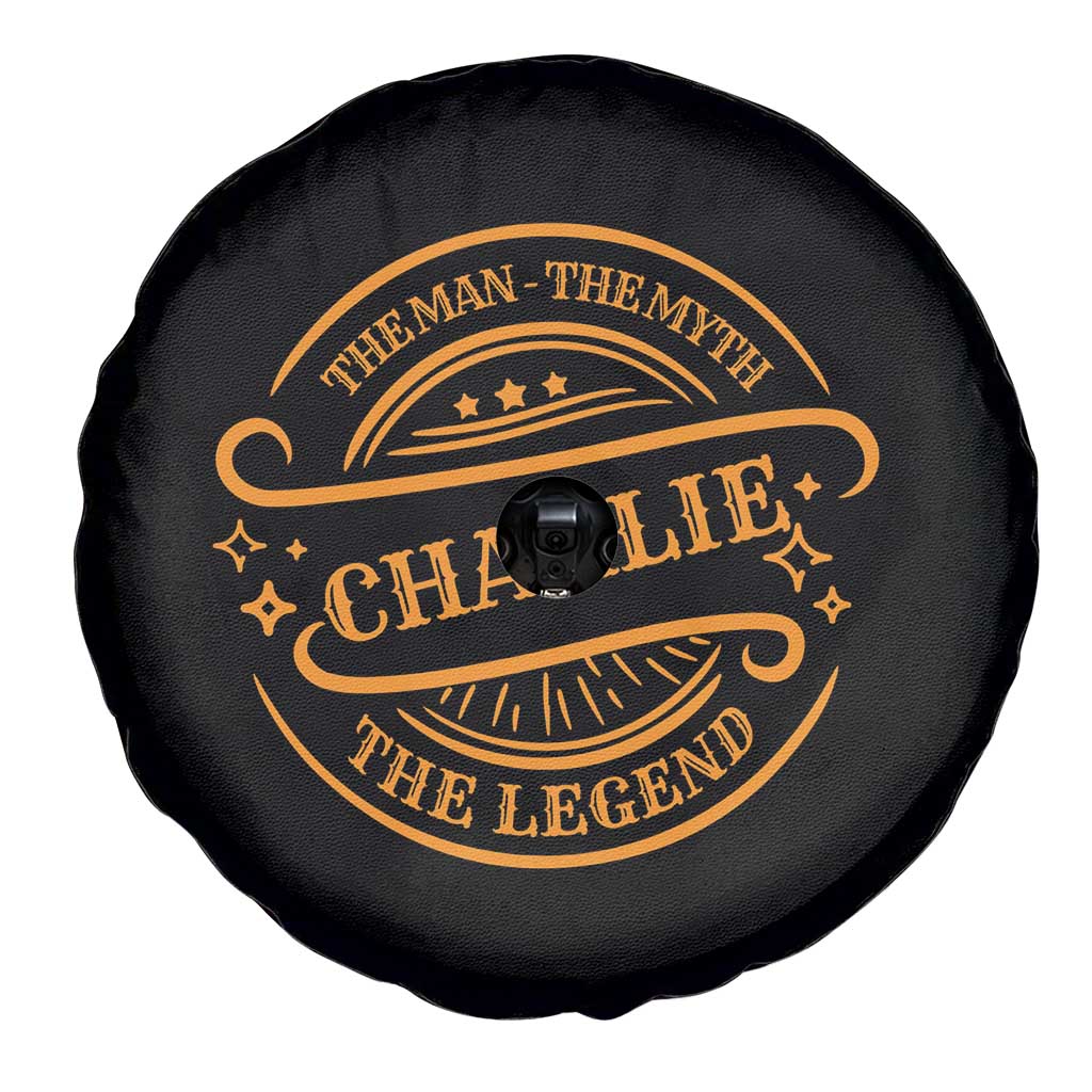 Charlie Kirk Memorial Spare Tire Cover Vintage The Man The Myth The Legend TS10 Print Your Wear
