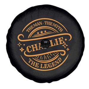 Charlie Kirk Memorial Spare Tire Cover Vintage The Man The Myth The Legend TS10 Print Your Wear