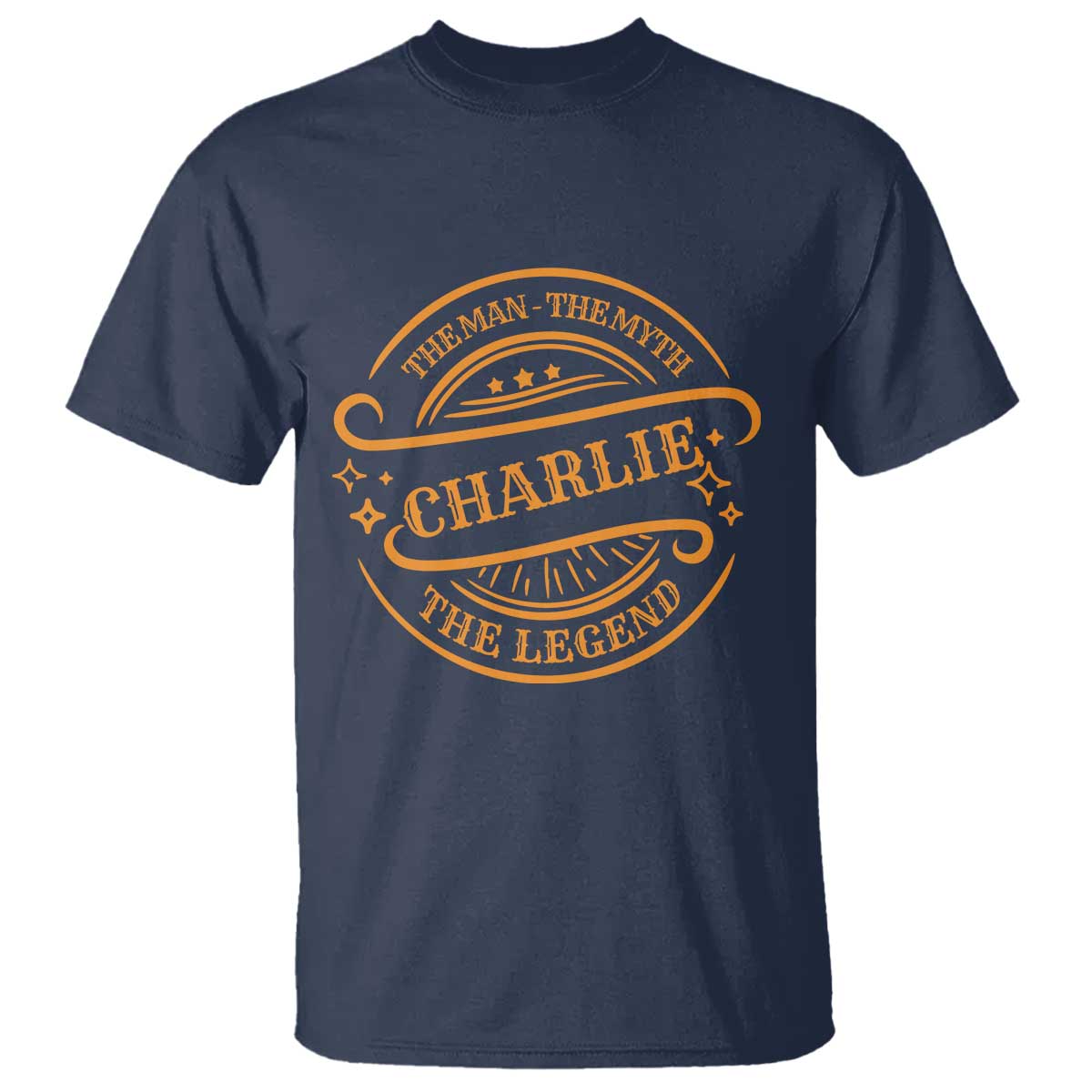 Charlie Kirk Memorial T Shirt Vintage The Man The Myth The Legend TS10 Navy Print Your Wear