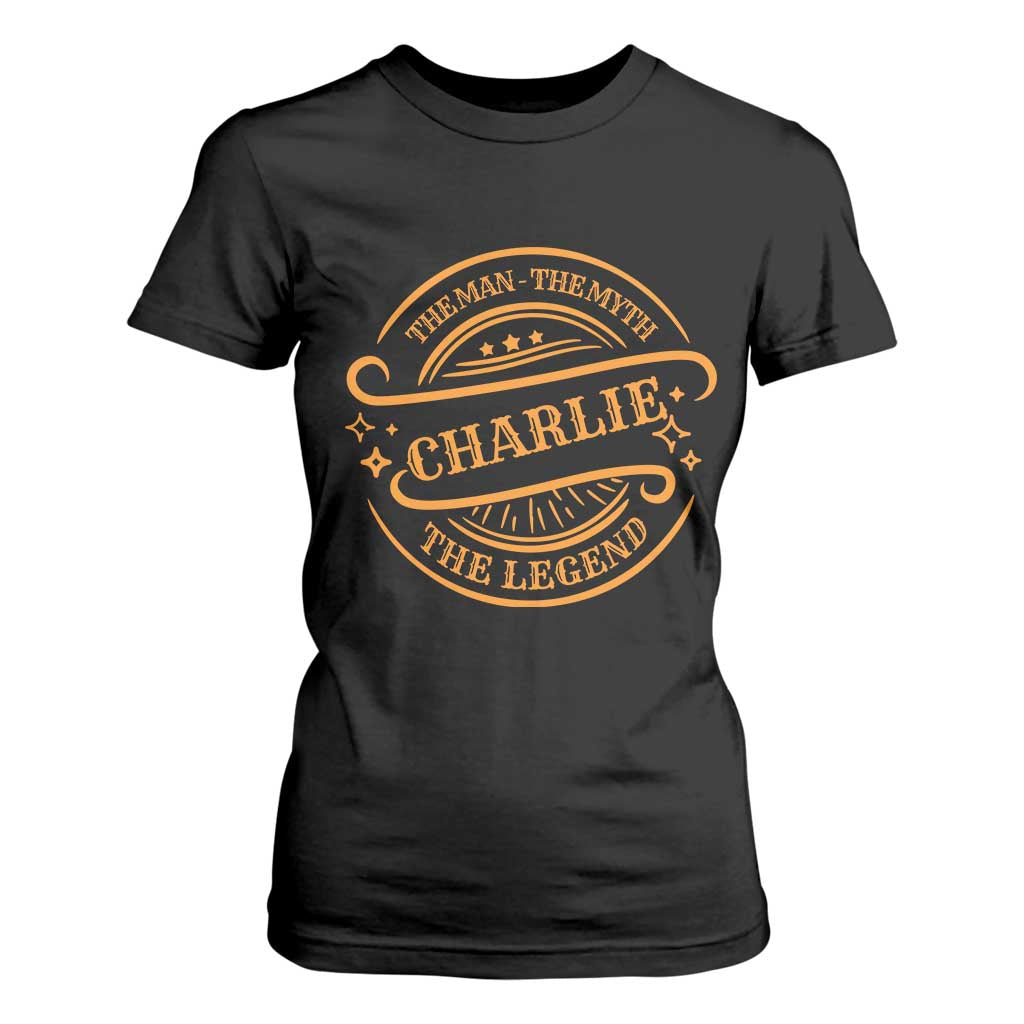 Charlie Kirk Memorial T Shirt For Women Vintage The Man The Myth The Legend TS10 Black Print Your Wear