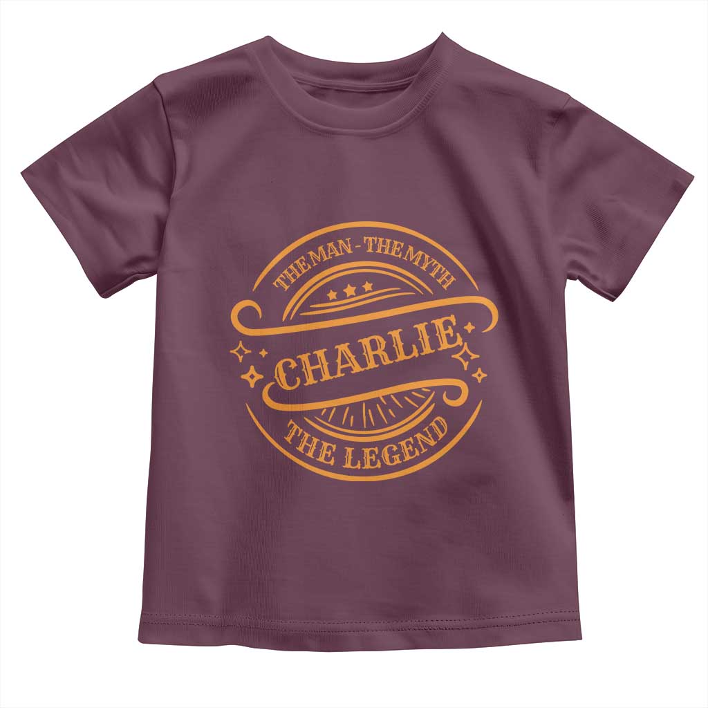 Charlie Kirk Memorial Toddler T Shirt Vintage The Man The Myth The Legend TS10 Maroon Print Your Wear