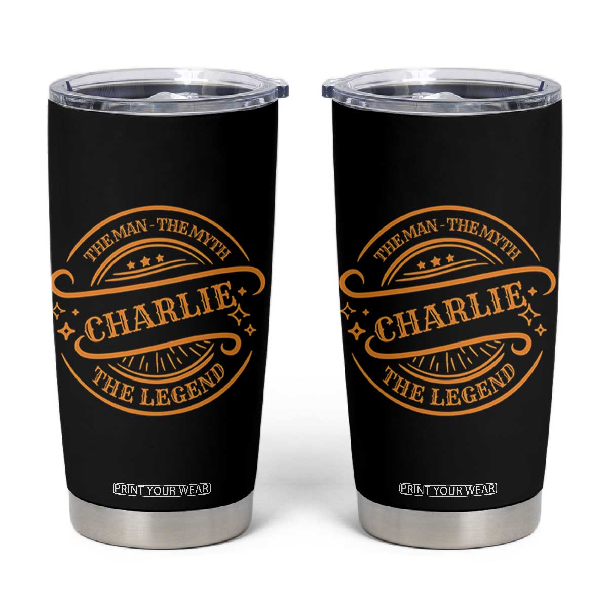 Charlie Kirk Memorial Tumbler Cup Vintage The Man The Myth The Legend TS10 Black Print Your Wear