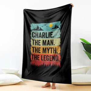 Charlie The Man The Myth The Legend Throw Blanket Retro Vintage TS10 Print Your Wear