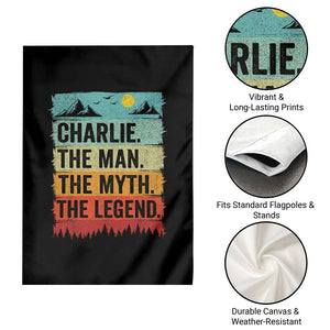 Charlie The Man The Myth The Legend Garden Flag Retro Vintage TS10 Print Your Wear