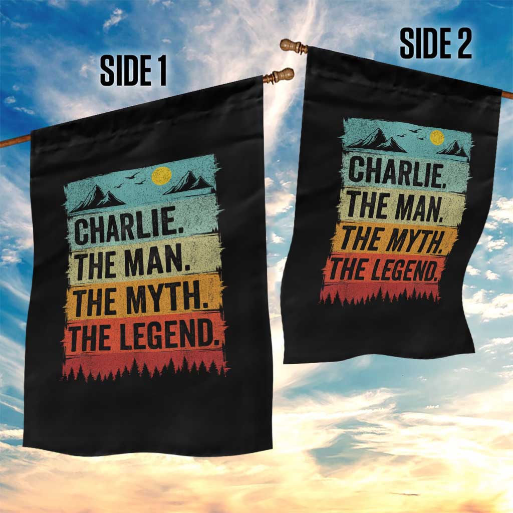 Charlie The Man The Myth The Legend Garden Flag Retro Vintage TS10 Print Your Wear