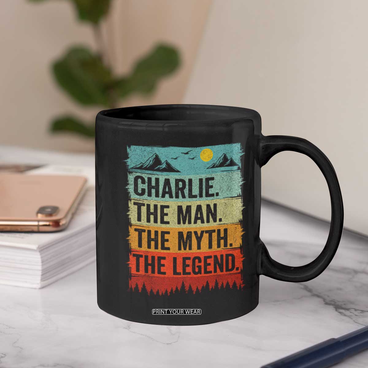 Charlie The Man The Myth The Legend Coffee Mug Retro Vintage TS10 Print Your Wear