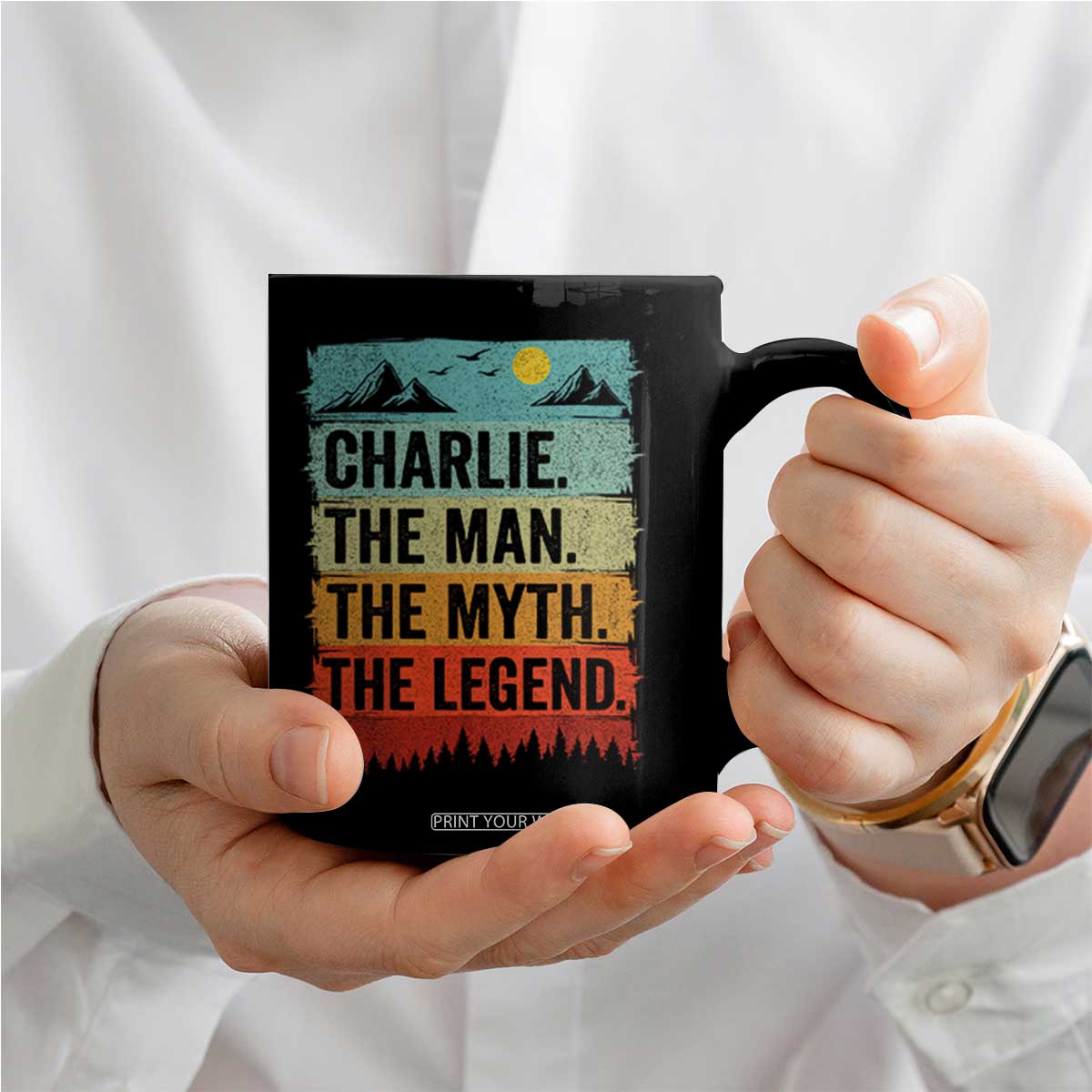 Charlie The Man The Myth The Legend Coffee Mug Retro Vintage TS10 Print Your Wear