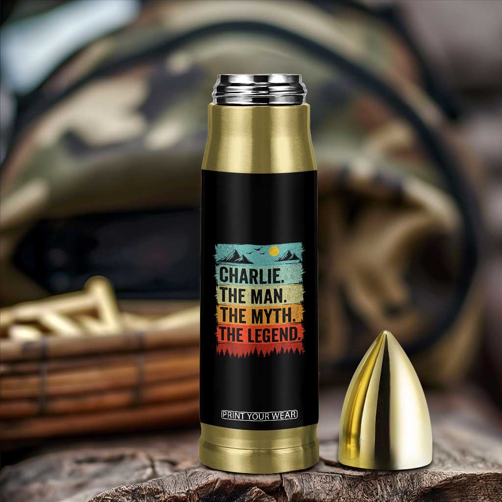 Charlie The Man The Myth The Legend Bullet Tumbler Retro Vintage TS10 Print Your Wear