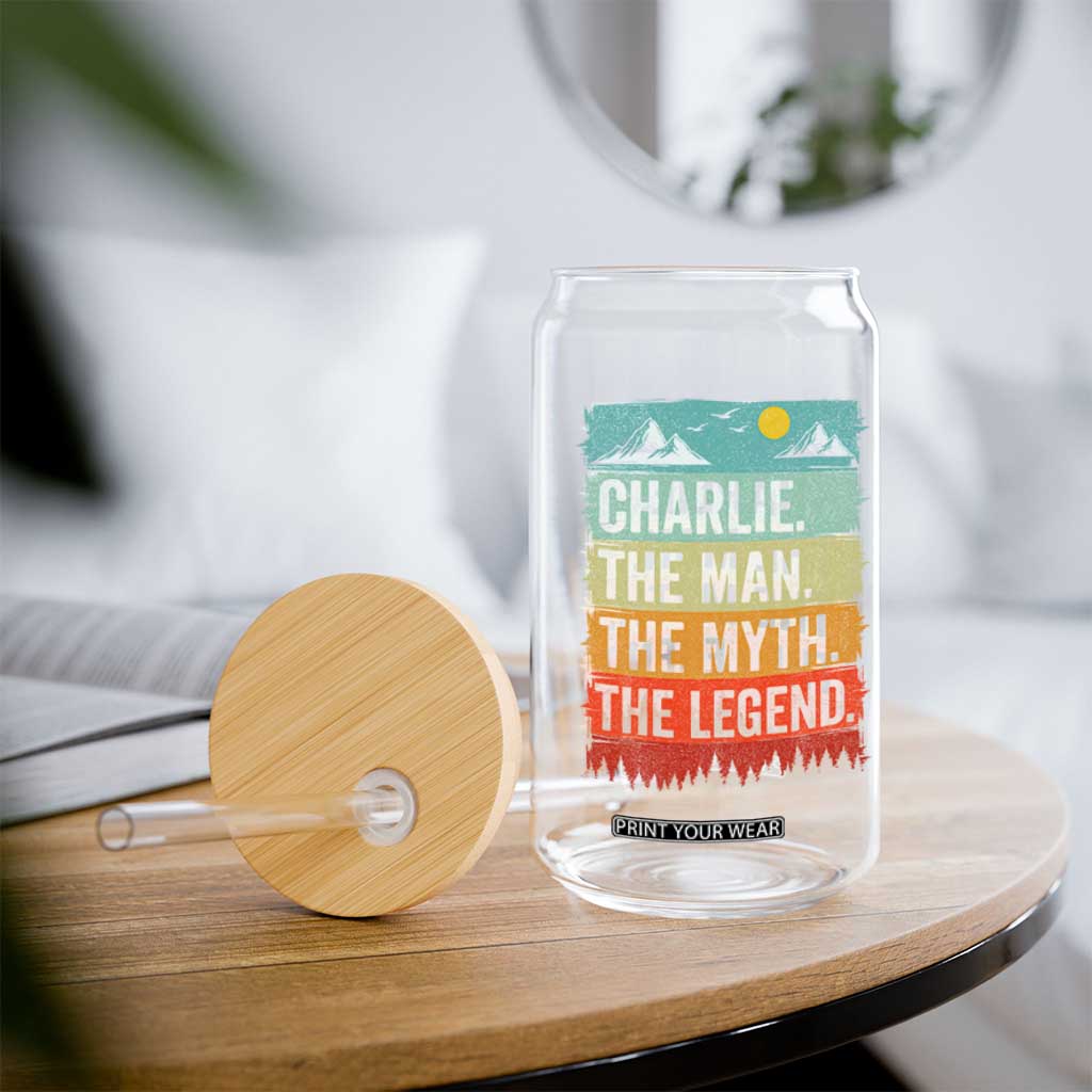 Charlie The Man The Myth The Legend Glass Can Retro Vintage TS10 Print Your Wear