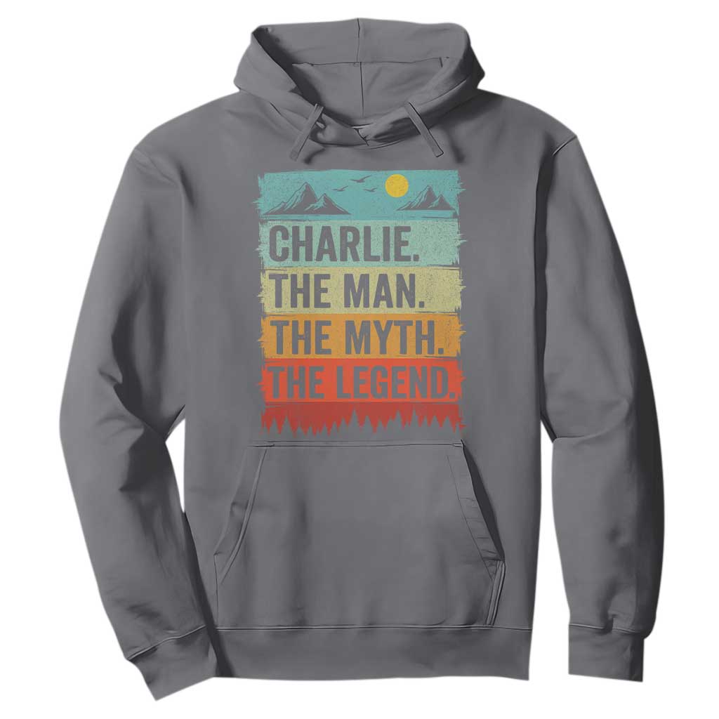 Charlie The Man The Myth The Legend Hoodie Retro Vintage TS10 Charcoal Print Your Wear