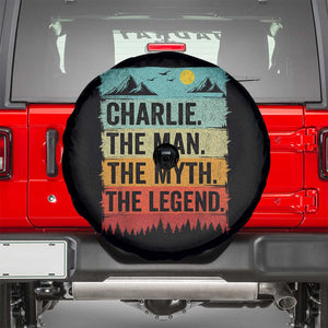 Charlie The Man The Myth The Legend Spare Tire Cover Retro Vintage TS10 Black Print Your Wear