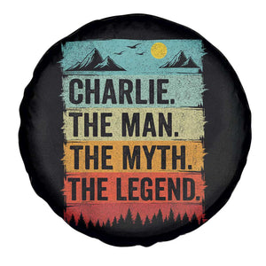 Charlie The Man The Myth The Legend Spare Tire Cover Retro Vintage TS10 Print Your Wear