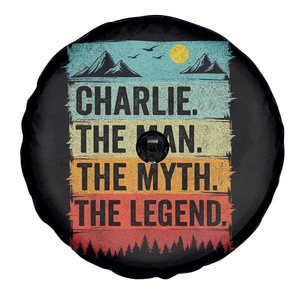 Charlie The Man The Myth The Legend Spare Tire Cover Retro Vintage TS10 Print Your Wear