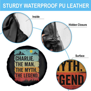 Charlie The Man The Myth The Legend Spare Tire Cover Retro Vintage TS10 Print Your Wear