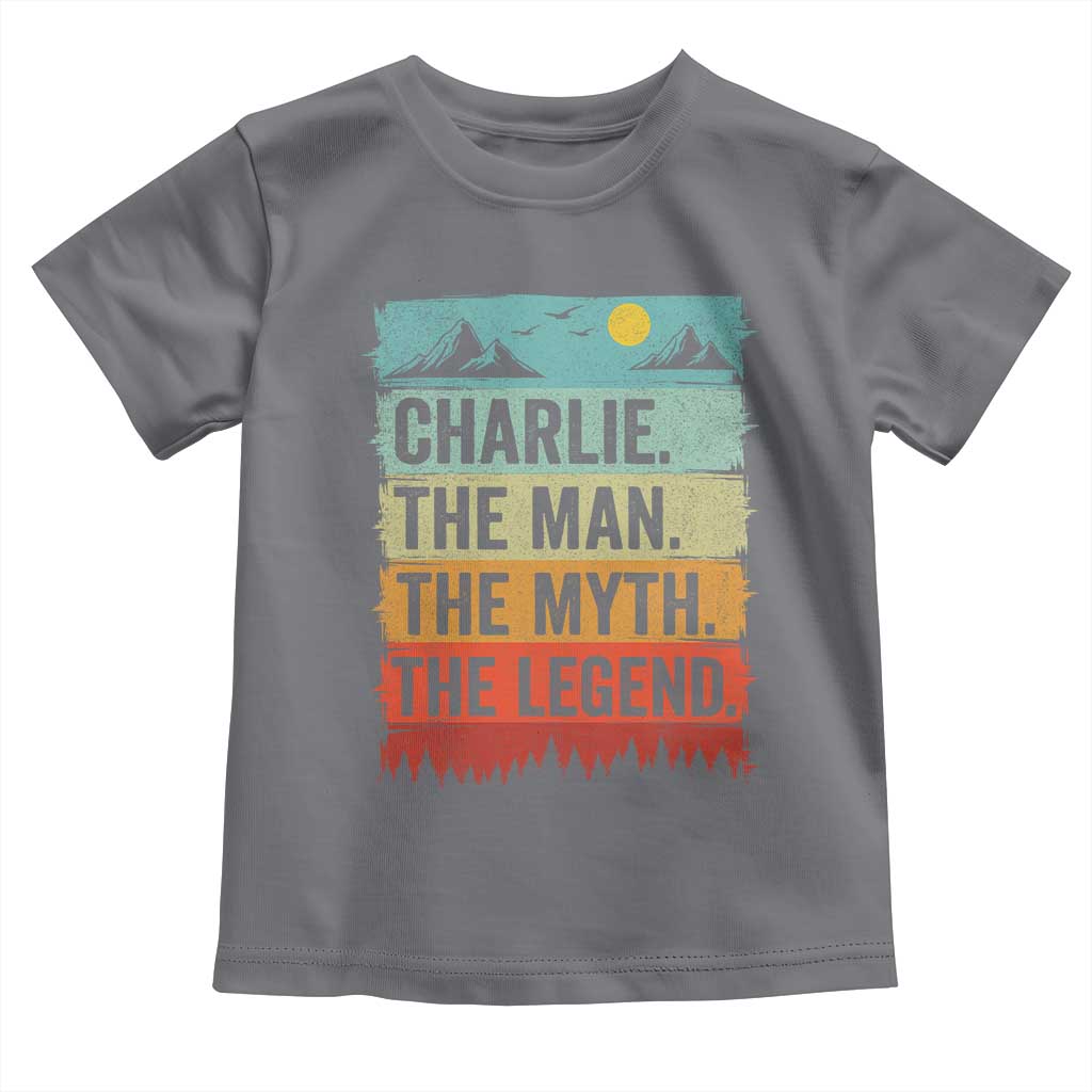 Charlie The Man The Myth The Legend Toddler T Shirt Retro Vintage TS10 Charcoal Print Your Wear