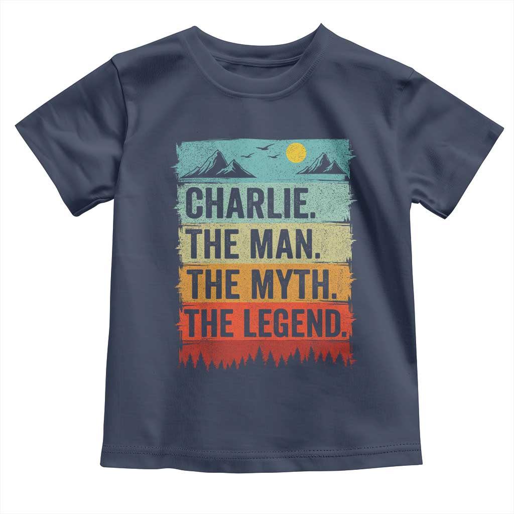 Charlie The Man The Myth The Legend Toddler T Shirt Retro Vintage TS10 Navy Print Your Wear