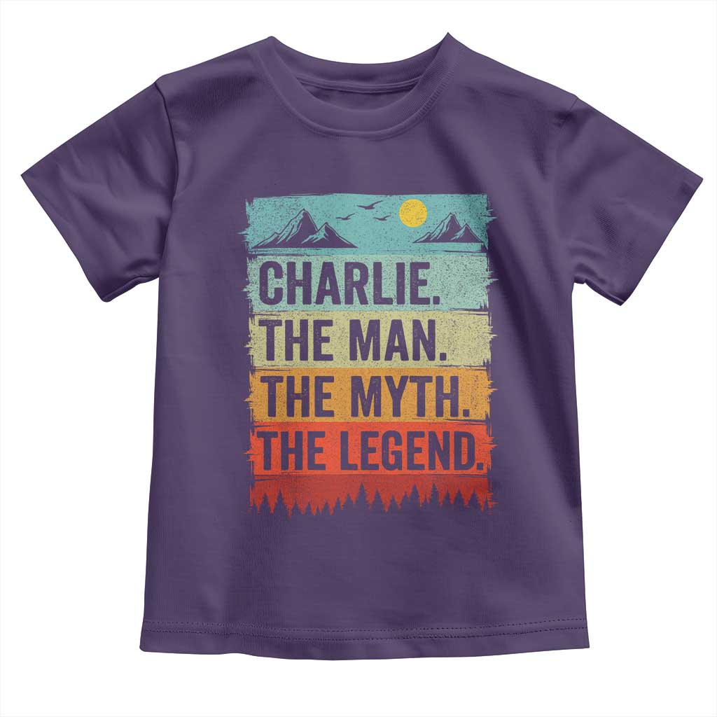 Charlie The Man The Myth The Legend Toddler T Shirt Retro Vintage TS10 Purple Print Your Wear