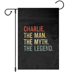Retro Charlie The Man The Myth The Legend Garden Flag TS10 Black Print Your Wear