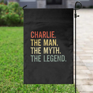 Retro Charlie The Man The Myth The Legend Garden Flag TS10 Print Your Wear