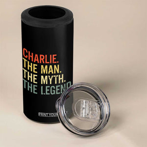 Retro Charlie The Man The Myth The Legend 4 in 1 Can Cooler Tumbler TS10 Print Your Wear