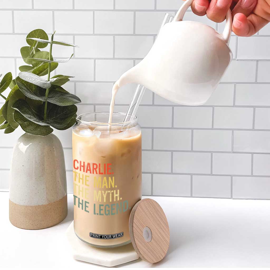 Retro Charlie The Man The Myth The Legend Glass Can TS10 Print Your Wear