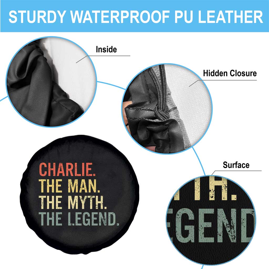 Retro Charlie The Man The Myth The Legend Spare Tire Cover TS10 Print Your Wear