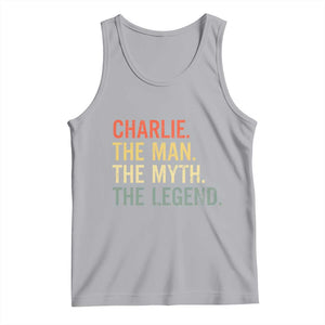 Retro Charlie The Man The Myth The Legend Tank Top TS10 Athletic Heather Print Your Wear
