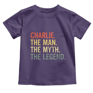 Retro Charlie The Man The Myth The Legend Toddler T Shirt TS10 Purple Print Your Wear