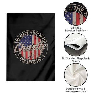Charlie The Man The Myth The Legend Garden Flag Retro Vintage American Flag TS10 Print Your Wear