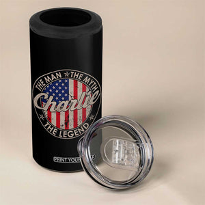 Charlie The Man The Myth The Legend 4 in 1 Can Cooler Tumbler Retro Vintage American Flag TS10 Print Your Wear