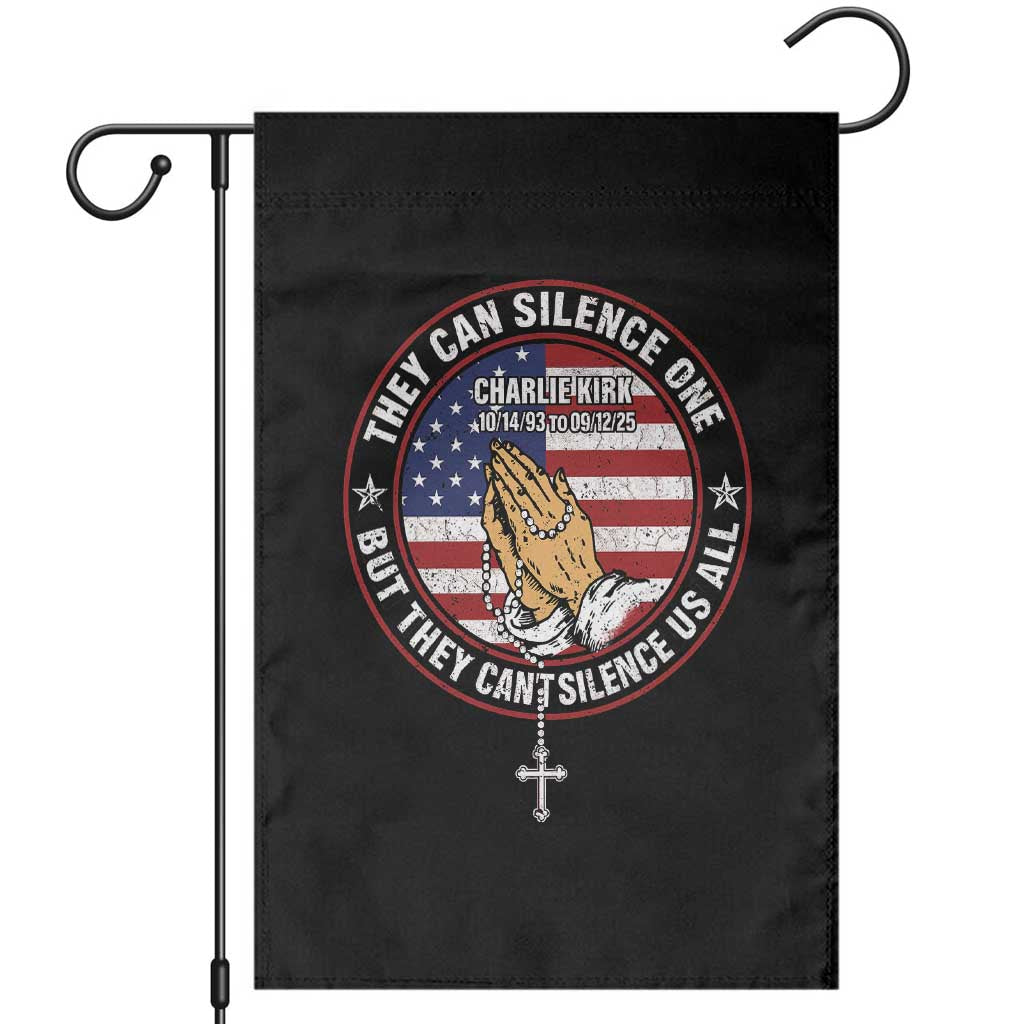 Charlie Kirk Memorial Garden Flag Retro American Flag TS10 Black Print Your Wear