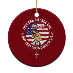 Charlie Kirk Memorial Ceramic Ornament Retro American Flag TS10 1pc Red Print Your Wear