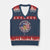 Charlie Kirk Memorial V-Neck Knit Sweater Vest Retro American Flag TS10 Navy Red Print Your Wear