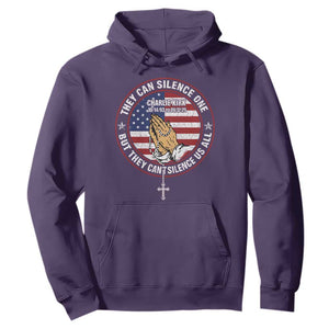 Charlie Kirk Memorial Hoodie Retro American Flag TS10 Purple Print Your Wear
