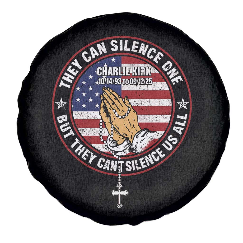Charlie Kirk Memorial Spare Tire Cover Retro American Flag TS10 Print Your Wear