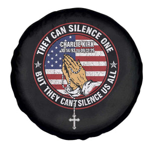 Charlie Kirk Memorial Spare Tire Cover Retro American Flag TS10 Print Your Wear