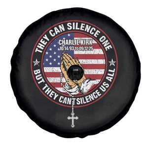 Charlie Kirk Memorial Spare Tire Cover Retro American Flag TS10 Print Your Wear
