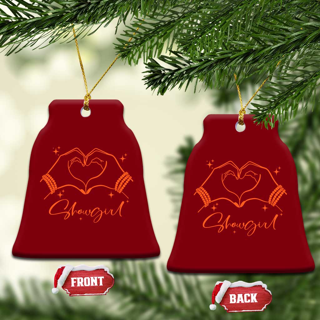 Heart Hands Showgirl Ceramic Ornament Girl Vintage 70's 80's Trendy Apparel TS10 Print Your Wear