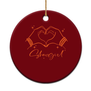 Heart Hands Showgirl Ceramic Ornament Girl Vintage 70's 80's Trendy Apparel TS10 1pc Red Print Your Wear